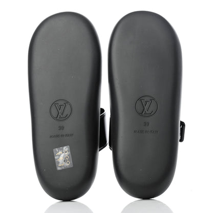 Louis Vuitton Monogram Sunbath Flat Mule Sandals 39 Black 5 of 7