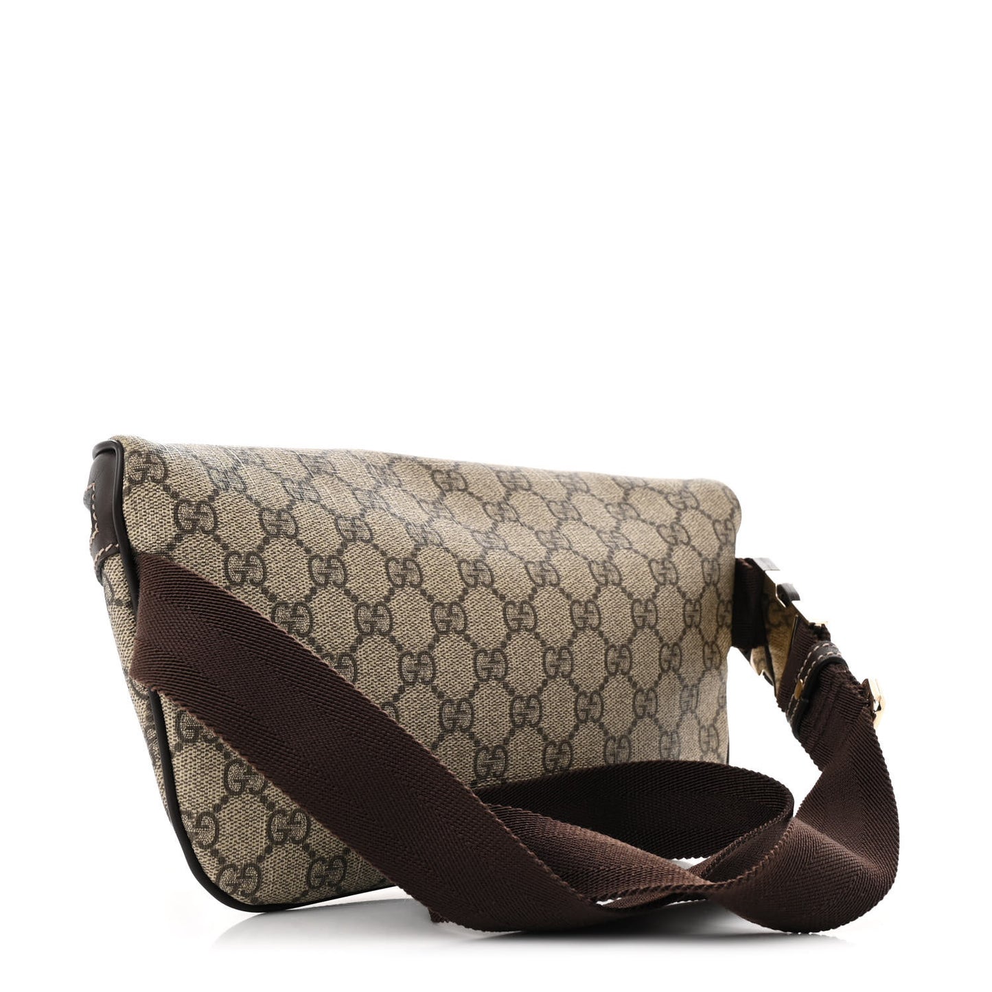 GG Supreme Monogram Belt Bag Dark Brown