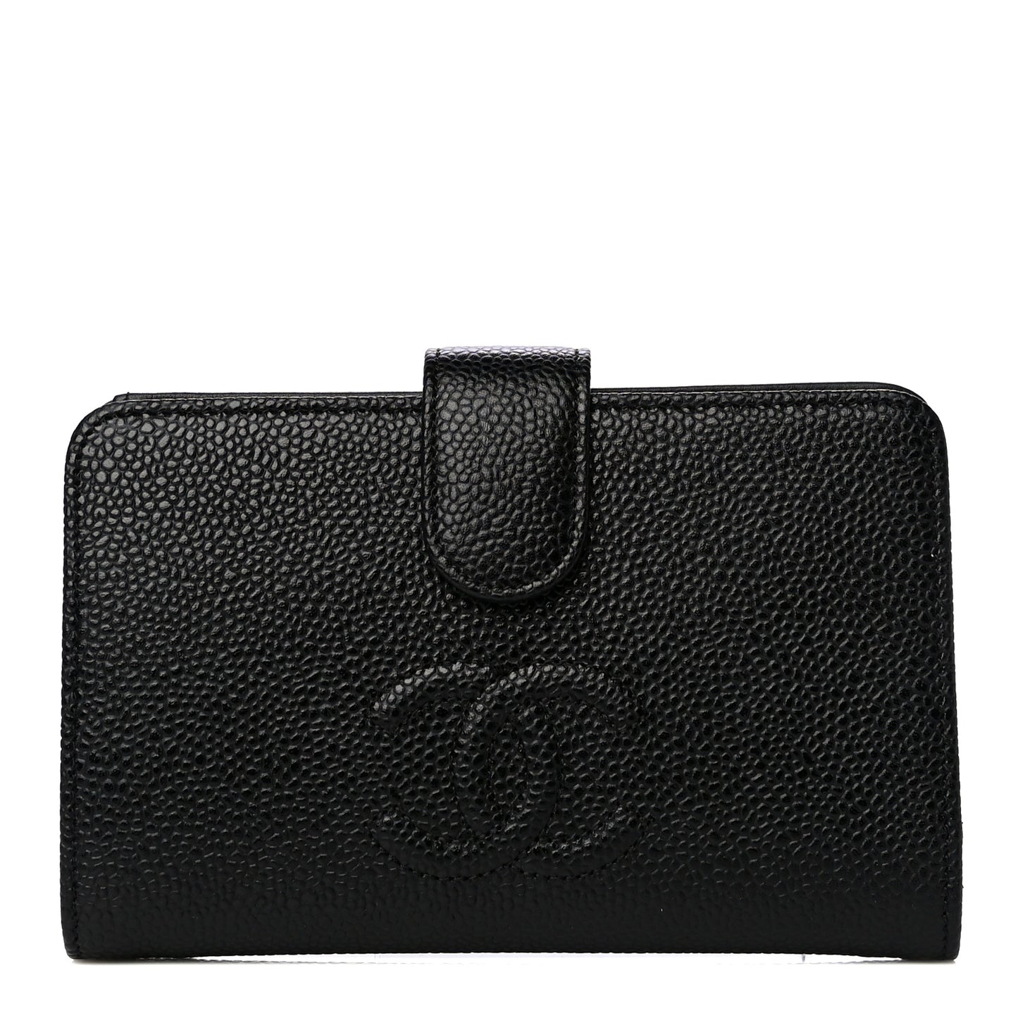 Caviar Timeless CC Zipped Pocket Wallet Black