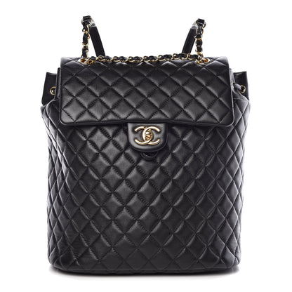 Chanel Lambskin Quilted Large Urban Spirit Backpack Black 1 of 10
