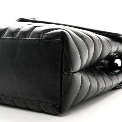 Saint Laurent Calfskin Y Quilted Monogram Monochrome Medium Loulou Chain Satchel Black 11 of 11