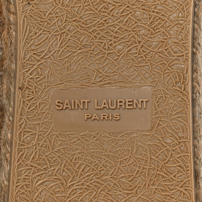 Saint Laurent Canvas Nappa Elba Light Logo Embroidered Espadrilles 40 Ecru 6 of 9