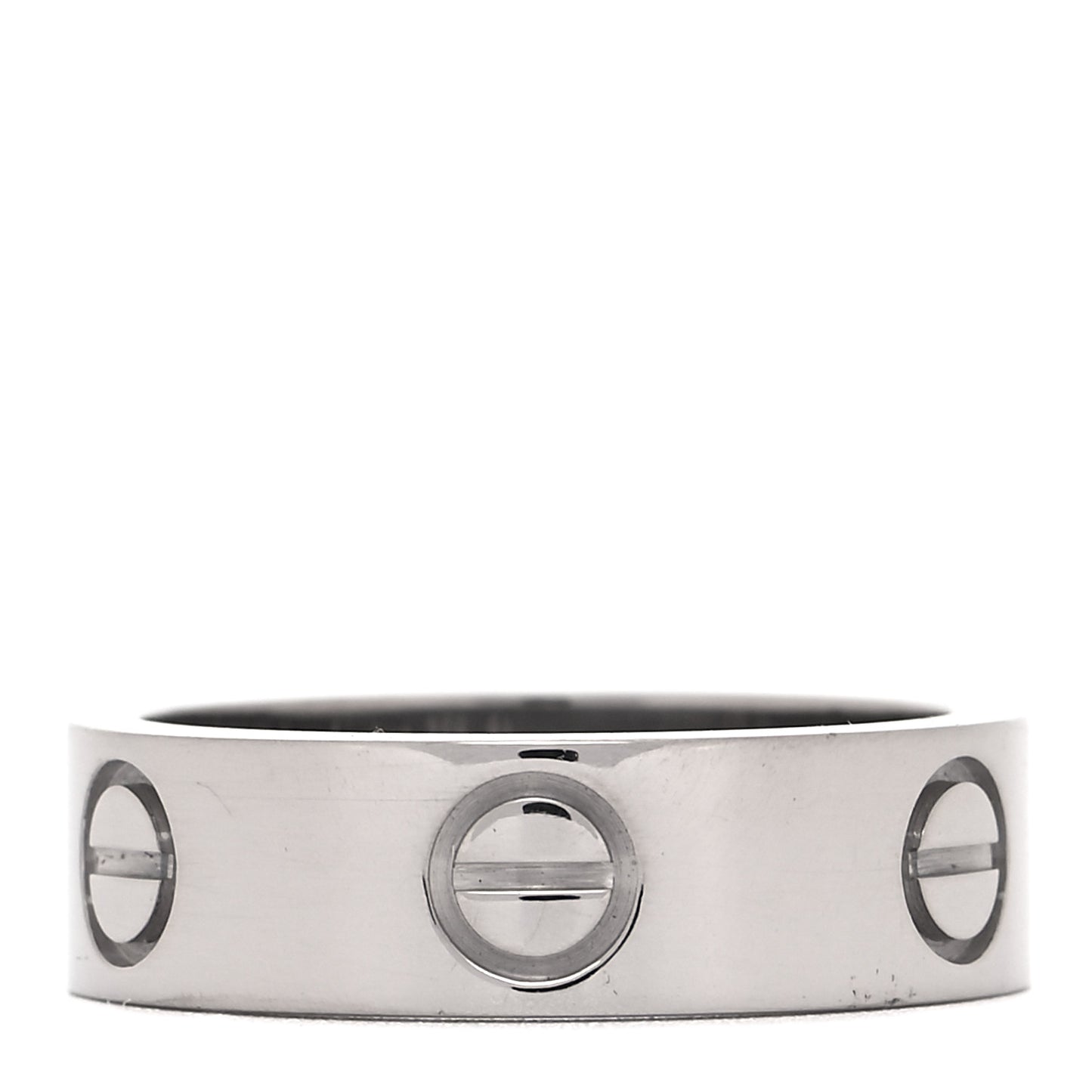 18K White Gold 5.5mm LOVE Ring 51 5.75