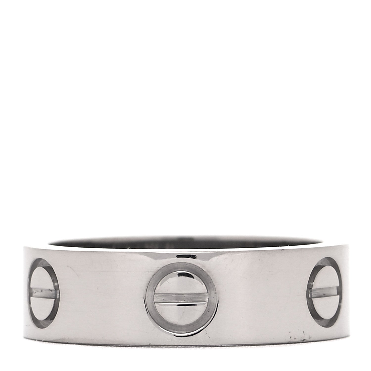 Cartier 18K White Gold 5.5mm LOVE Ring 51 5.75 3 of 4