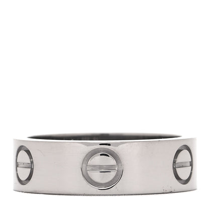 Cartier 18K White Gold 5.5mm LOVE Ring 51 5.75 3 of 4