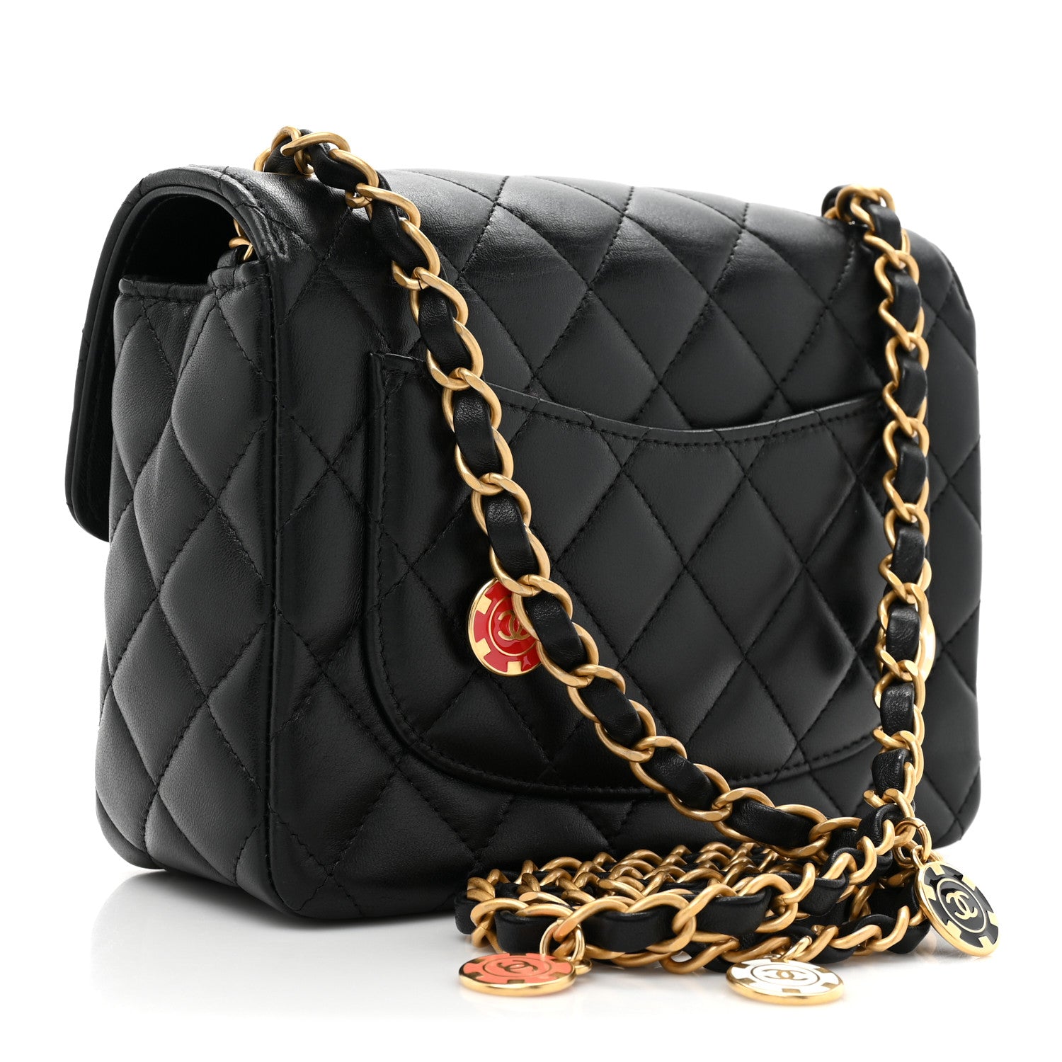 Chanel Lambskin Quilted Casino Chips Mini Flap Black 3 of 11