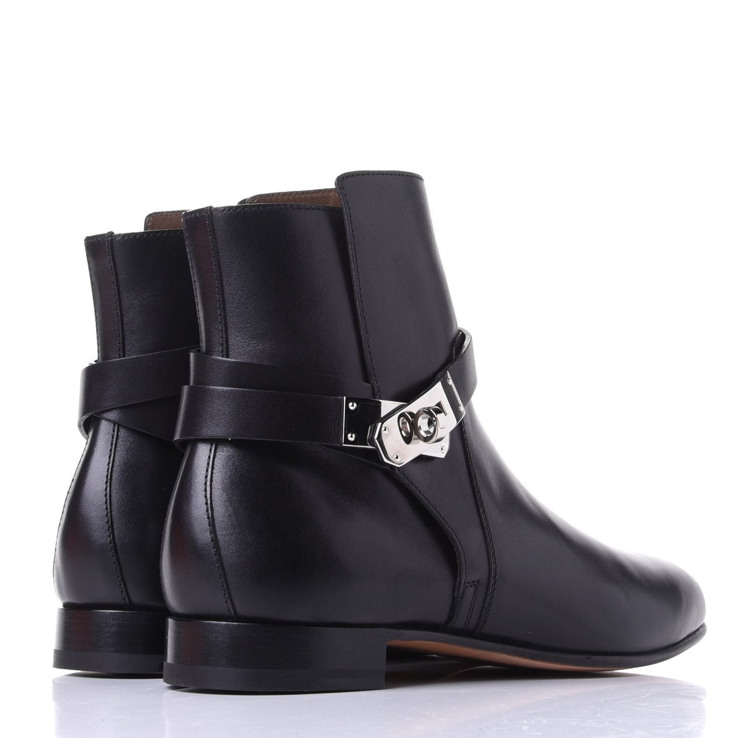 Calfskin Neo Low Boots 37.5 Black