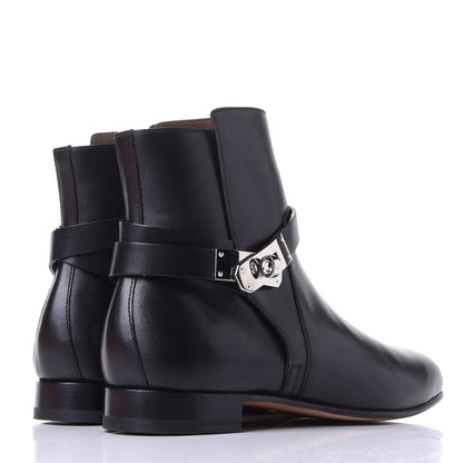 Hermes Calfskin Neo Low Boots 37.5 Black 4 of 12