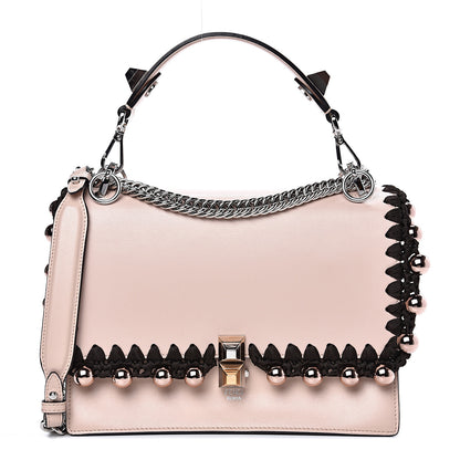Fendi Vitello Liberty Ribbon Pearl Lace Up Kan I Shoulder Bag Plaster 1 of 12