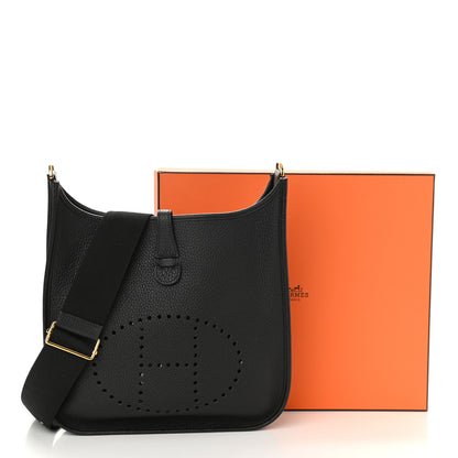 Hermes Taurillon Clemence Evelyne III PM Black 11 of 11