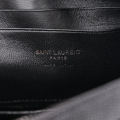 Saint Laurent Grain De Poudre Matelasse Monochrome Monogram Mini Lou Camera Bag Black 7 of 10