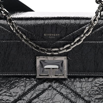 Givenchy Creased Patent Calfskin Medium ID Flap Black 7 of 10