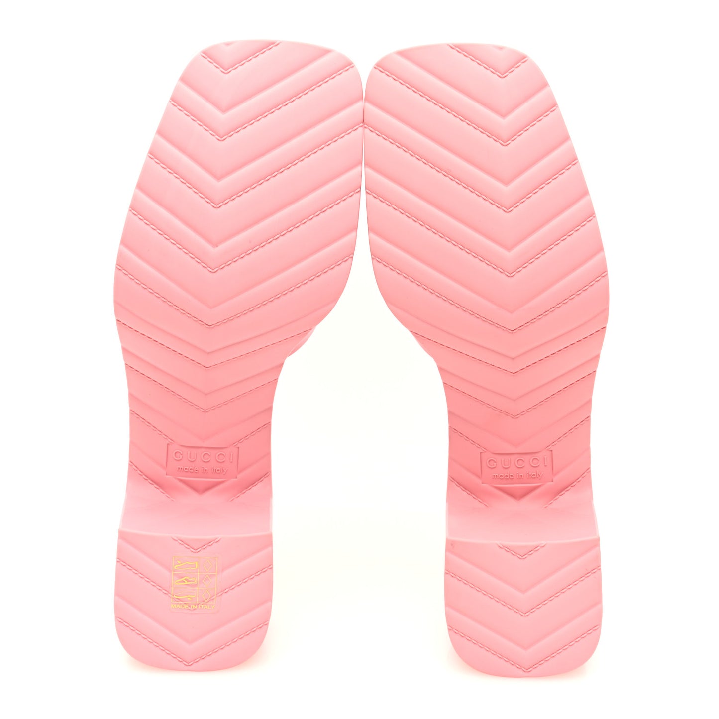 Rubber Gucci Logo Womens Platform 20/60mm Slide Sandals 38 Wild Rose