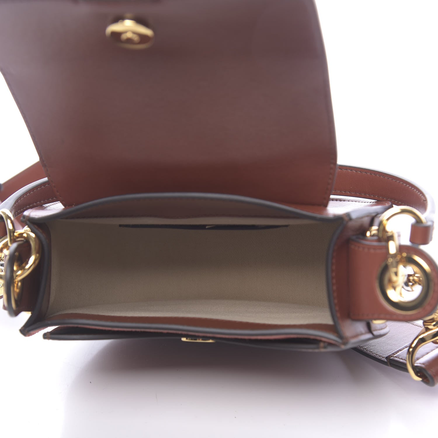 Chloe Calfskin Small Tess Bag Sepia Brown 5 of 9