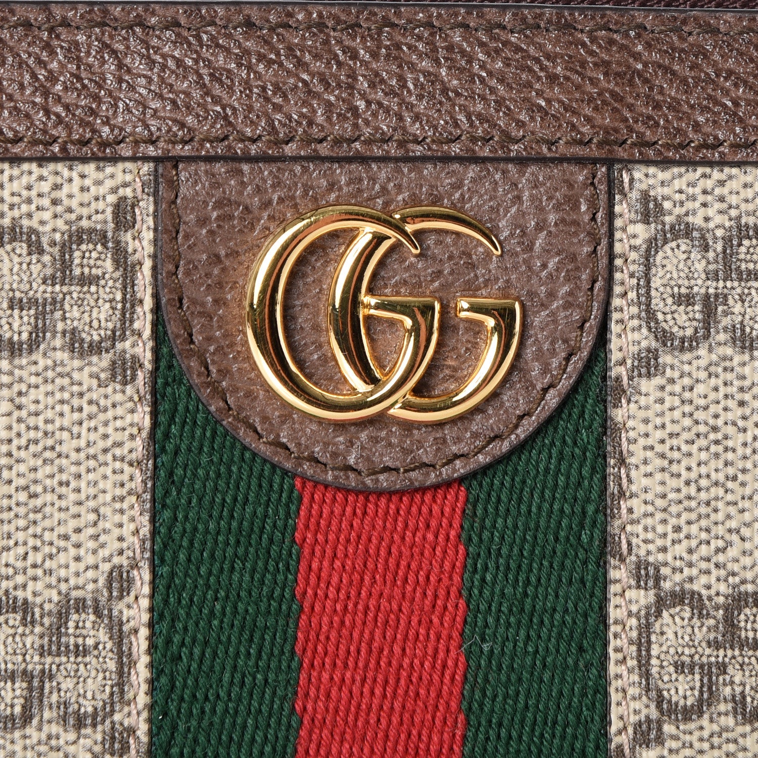 Gucci GG Supreme Monogram Web Ophidia Zip Around Wallet Brown 7 of 7