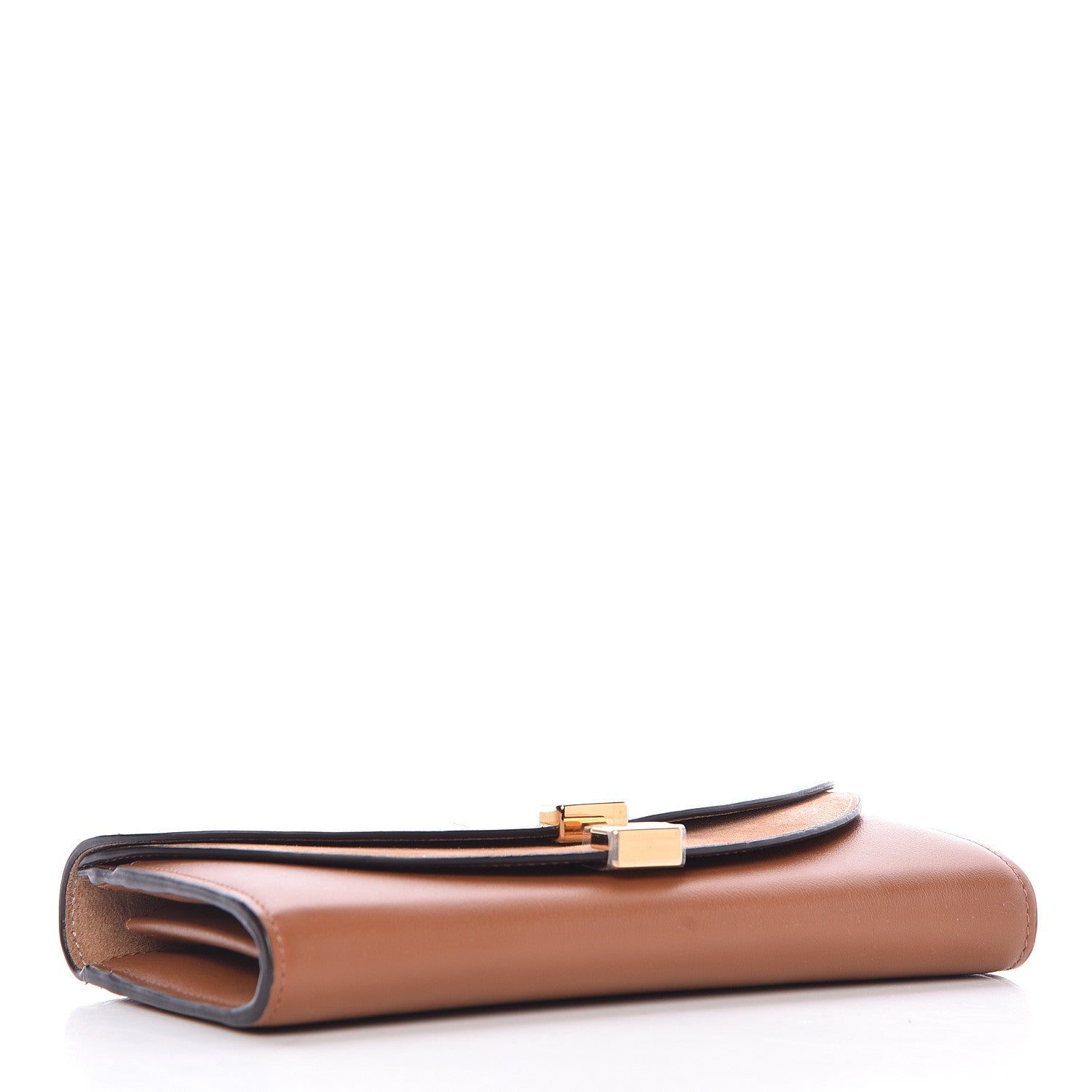 Chloe Calfskin Suede Georgia Flap Wallet Pearl Beige 4 of 10