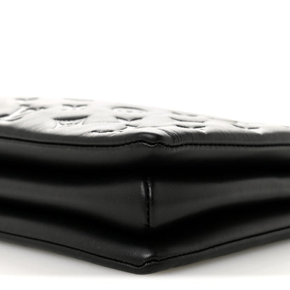 Louis Vuitton Lambskin Embossed Monogram Coussin MM Black Gray 11 of 11