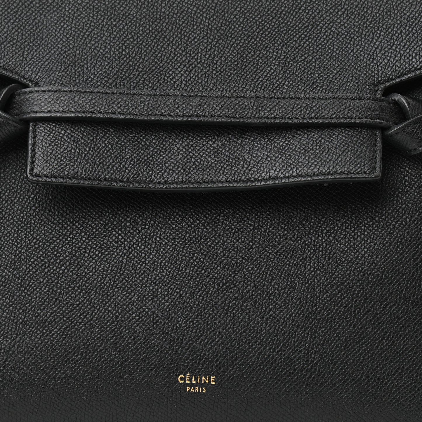 Grained Calfskin Micro Belt Bag Black