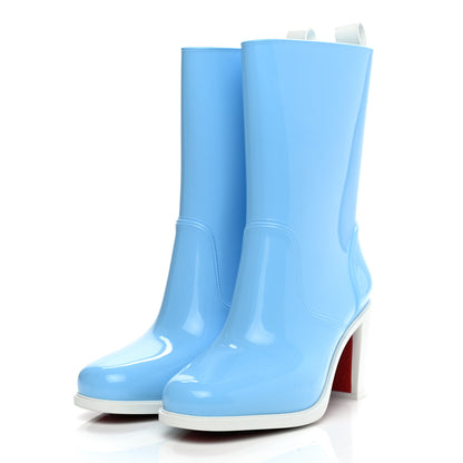 Christian Louboutin PVC Loubirain 70MM Rain Boots 38 Splash 3 of 9
