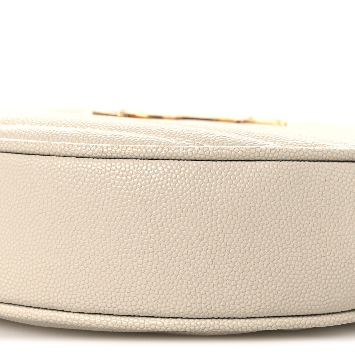 Grain De Poudre Matelasse Chevron Quilted Round Vinyle Camera Bag Crema Soft