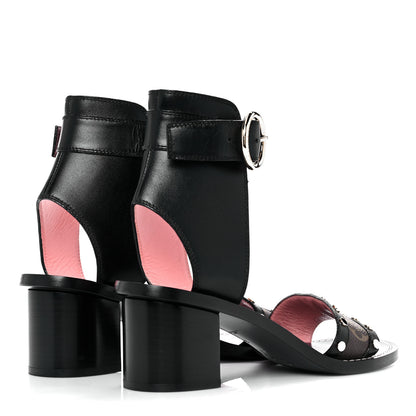 Louis Vuitton Calfskin Monogram Passenger Sandals 38 Black 4 of 8