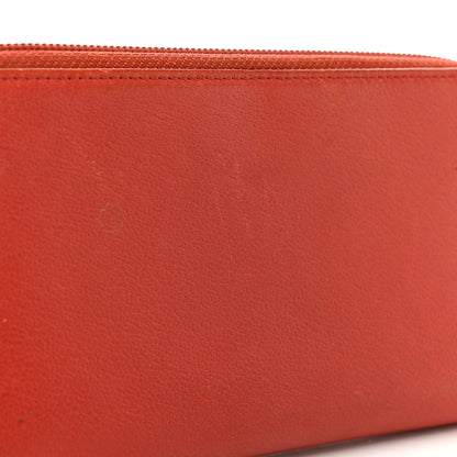 Chanel Calfskin Camelia Foil Zip Around Wallet Red 9 of 12