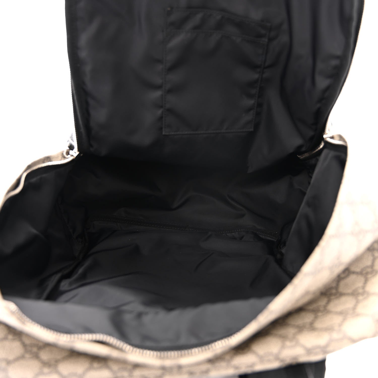 Gucci Soft GG Supreme Monogram Appia Calfskin Web Tote Backpack Beige Ebony Black 5 of 10