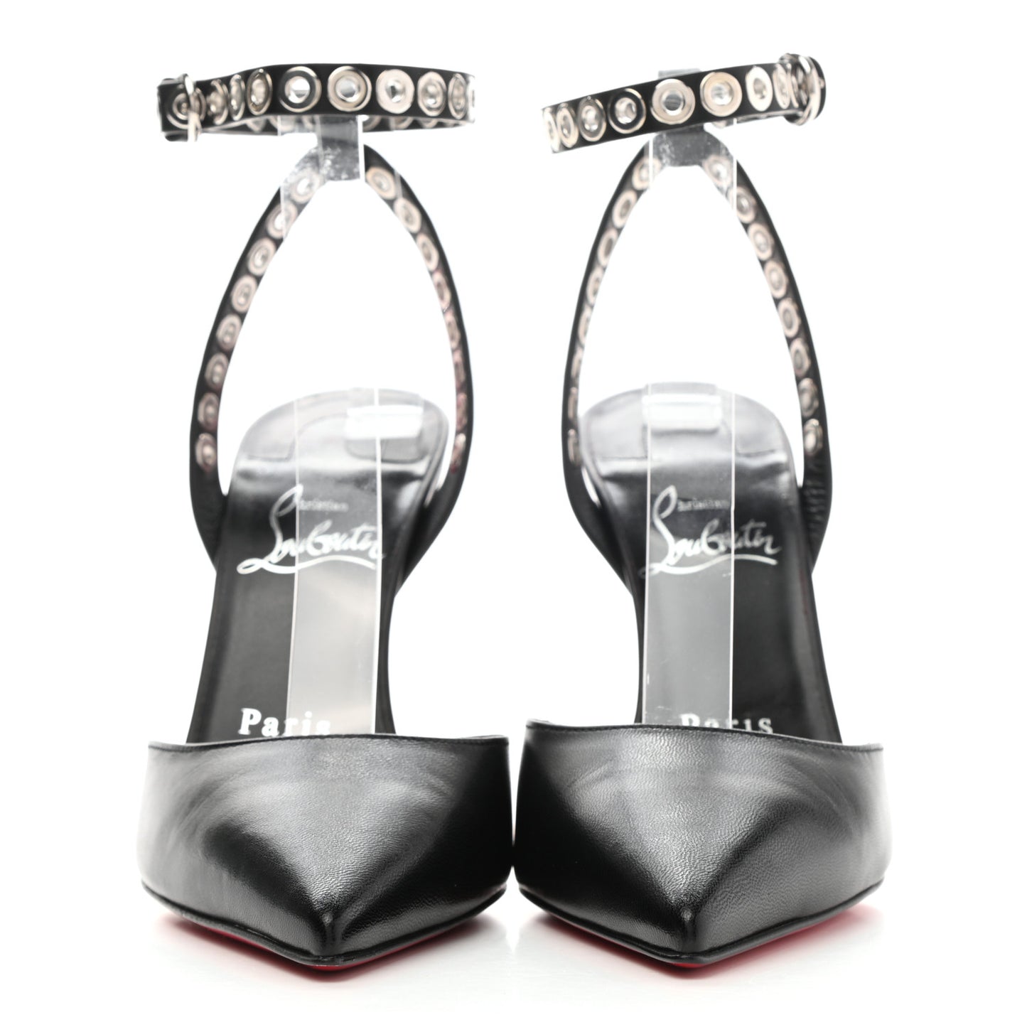 Calfskin Embellished Pumpaclou 100 Pumps 36.5 Black
