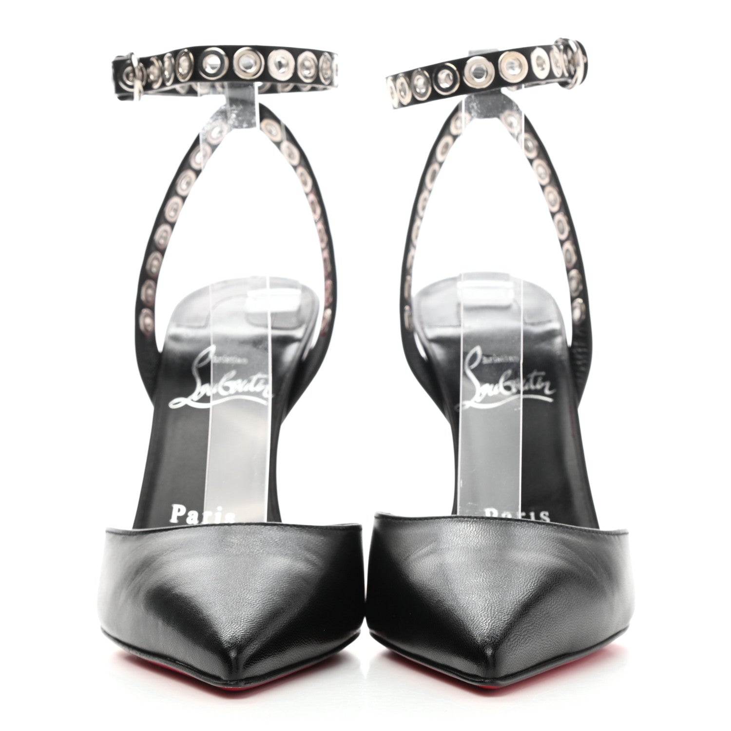 Christian Louboutin Calfskin Embellished Pumpaclou 100 Pumps 36.5 Black 2 of 7