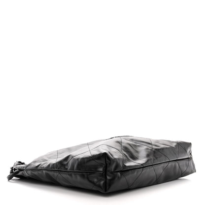 Chanel Shiny Calfskin Quilted Large Chanel 22 So Black 4 of 10