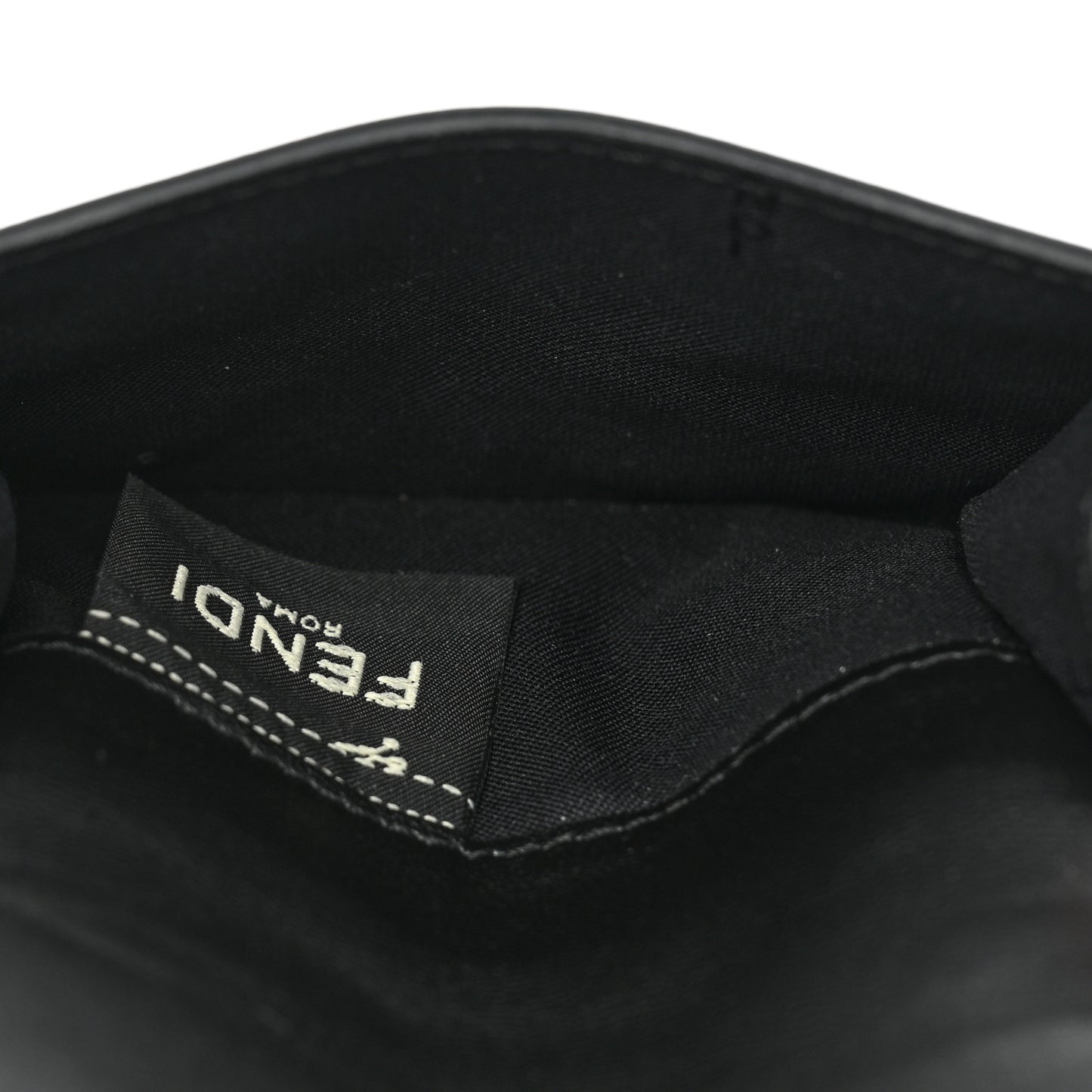 Nappa Matisse FF Diagonal Embossed Micro Tri-Fold Wallet Black