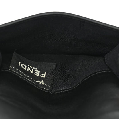 Fendi Nappa Matisse FF Diagonal Embossed Micro Tri-Fold Wallet Black 7 of 10