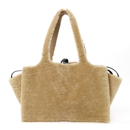 Celine Shearling Cabas Natural Tan 1 of 9