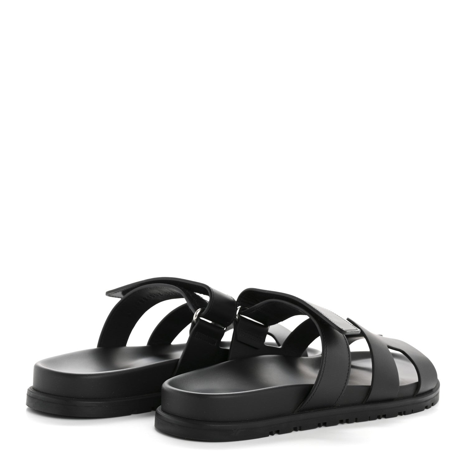 Hermes Calfskin Womens Chypre Sandals 39.5 Black 9 of 18