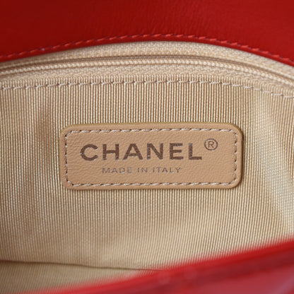 Chanel Patent Quilted Small Coco Boy Flap Red 6 of 8