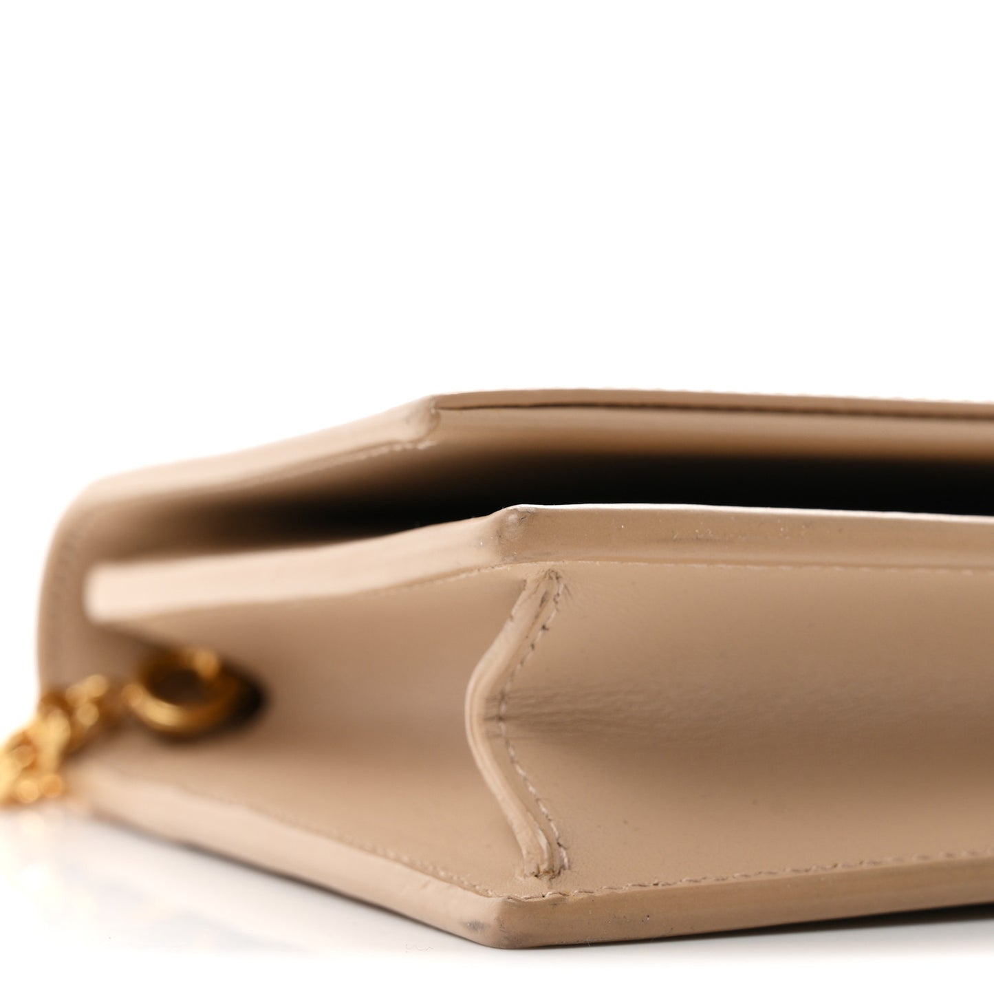 Smooth Calfskin Classic Monogram Kate Tassel Chain Wallet Nude Powder