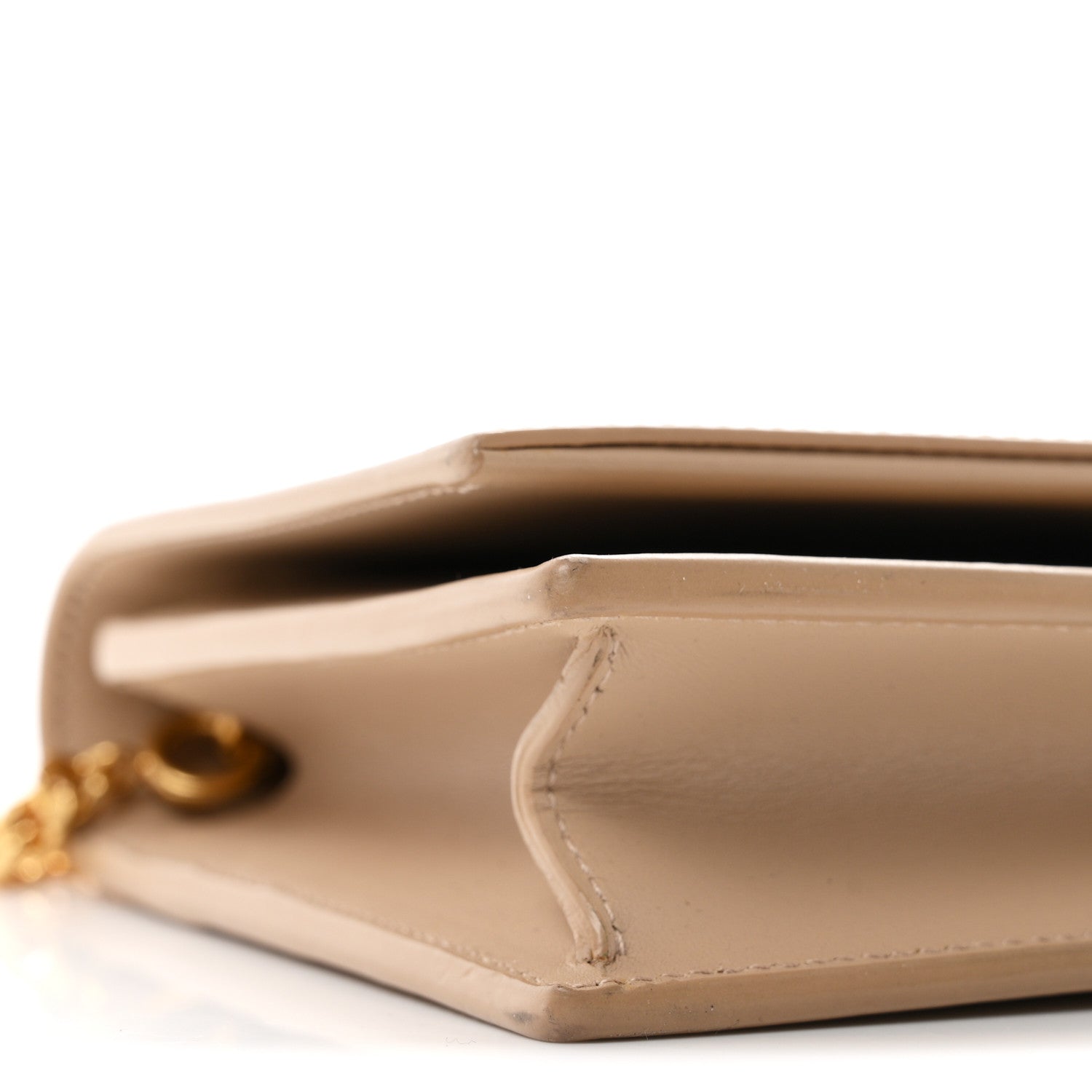 Saint Laurent Smooth Calfskin Classic Monogram Kate Tassel Chain Wallet Nude Powder 10 of 12