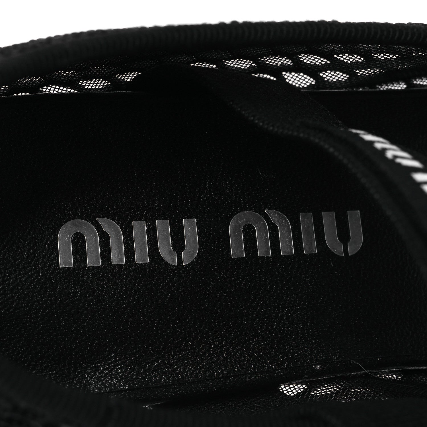 Miu Miu Mesh Fabric Ballerina Flats 36 Black 9 of 12