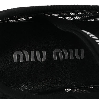 Miu Miu Mesh Fabric Ballerina Flats 36 Black 9 of 12