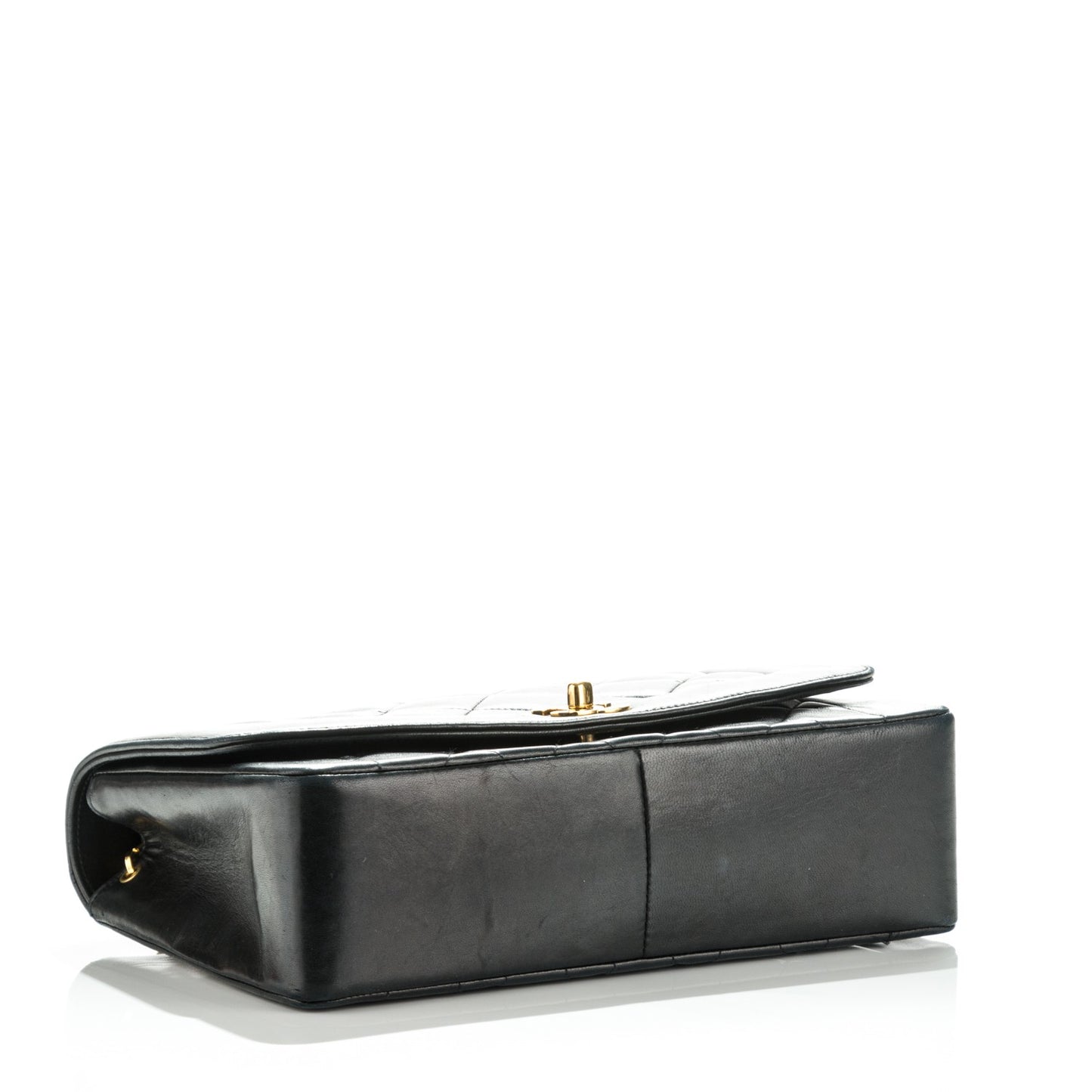 Lambskin Quilted Medium Single Flap Black