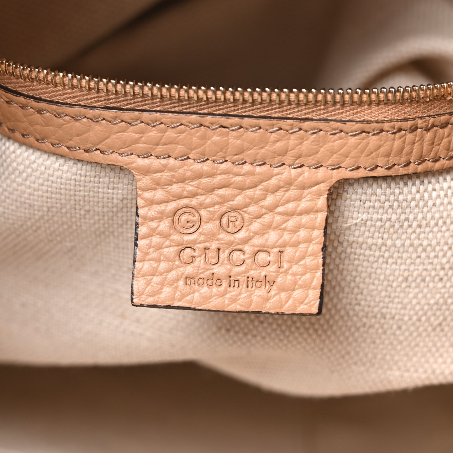 Pebbled Calfskin Medium Soho Chain Shoulder Bag Camelia