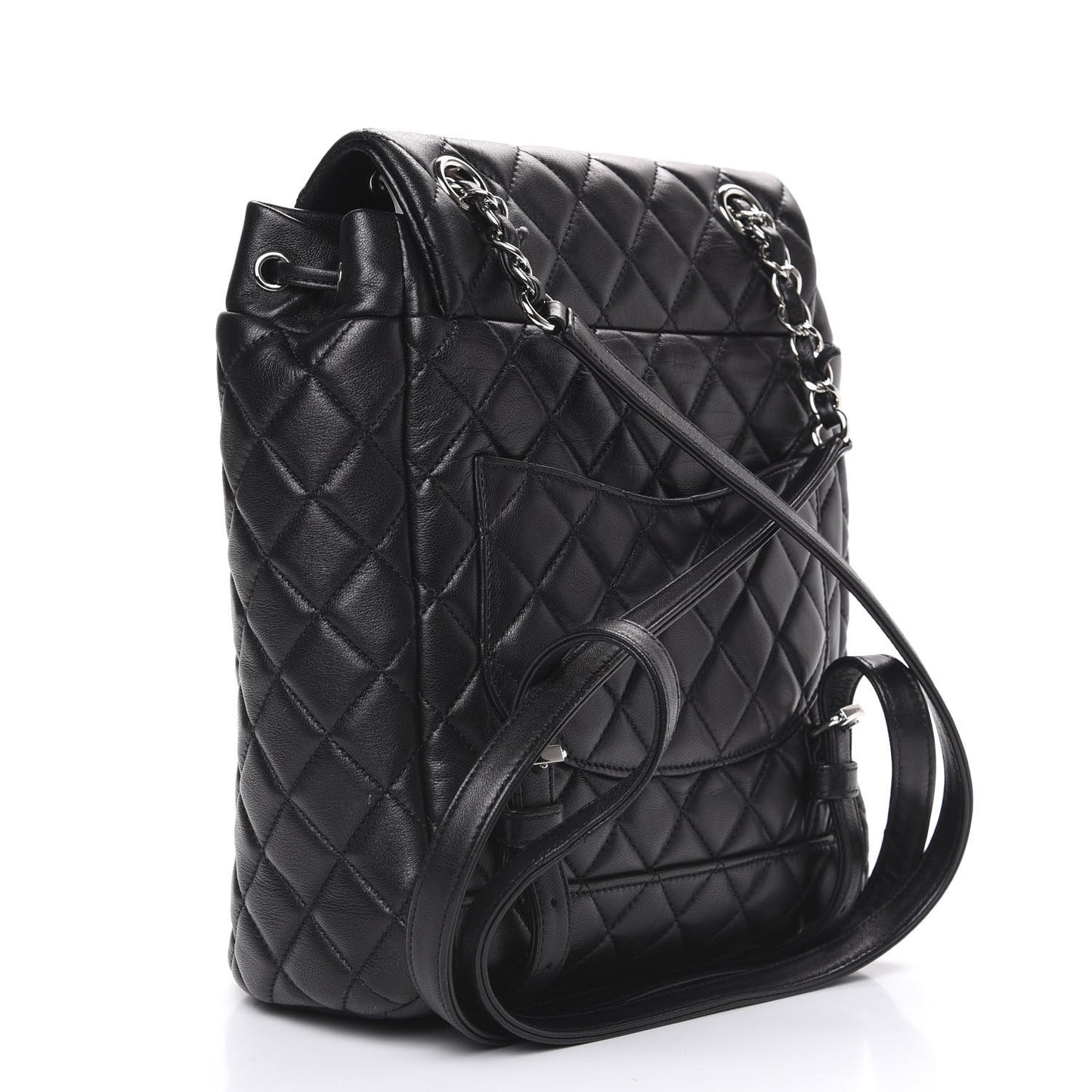 Calfskin Quilted Small Urban Spirit Backpack Black