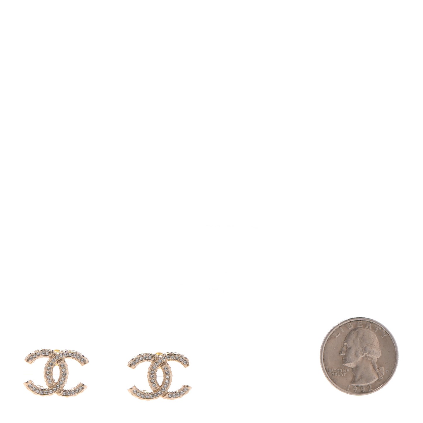 Crystal CC Earrings Gold