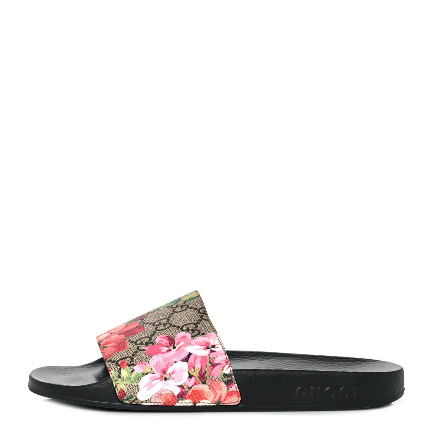GG Supreme Monogram Blooms Slide Sandals 39 Beige Multicolor