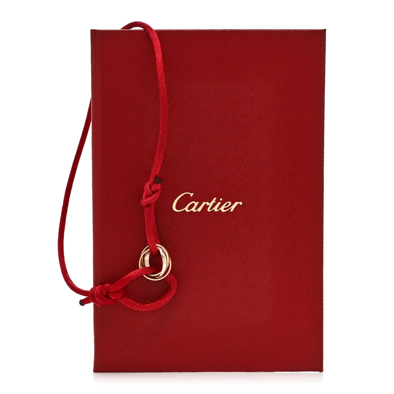 Cartier 18K Pink Yellow White Gold Trinity Cord Bracelet Red 5 of 5