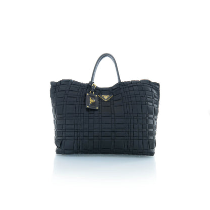 Prada Satin Woven Tote Black 1 of 11