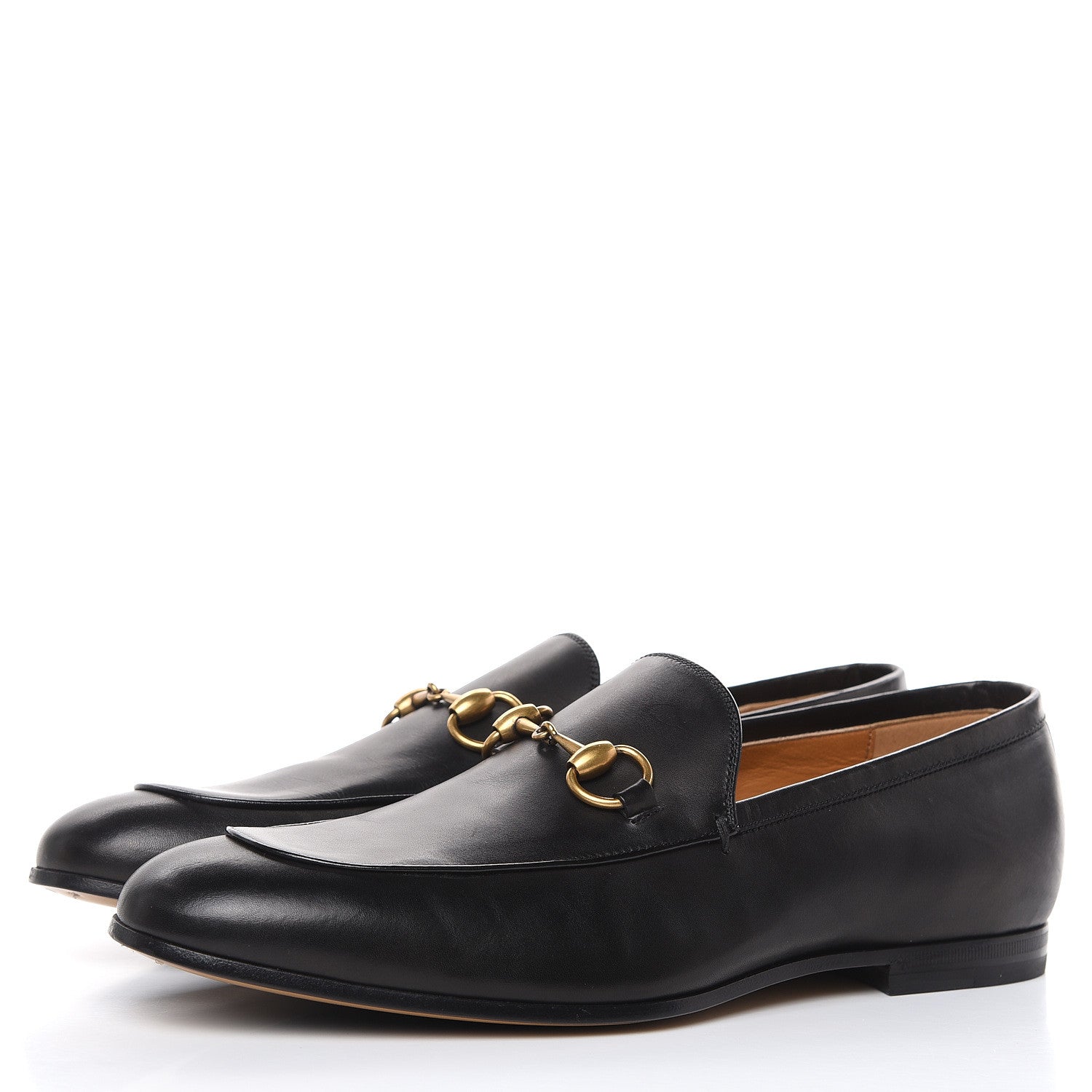 Gucci Calfskin Horsebit Mens Jordaan Loafers 7 Black 3 of 11