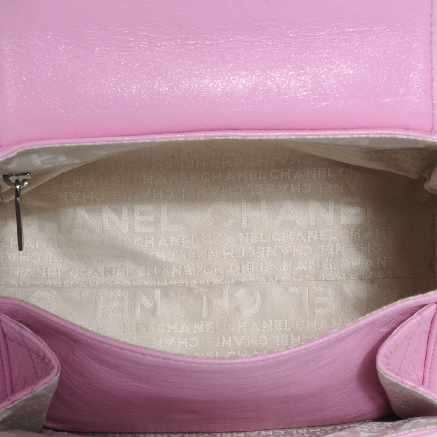 Chanel Glazed Calfskin Quilted Lucky Charms Accordion Flap Pink 5 of 7
