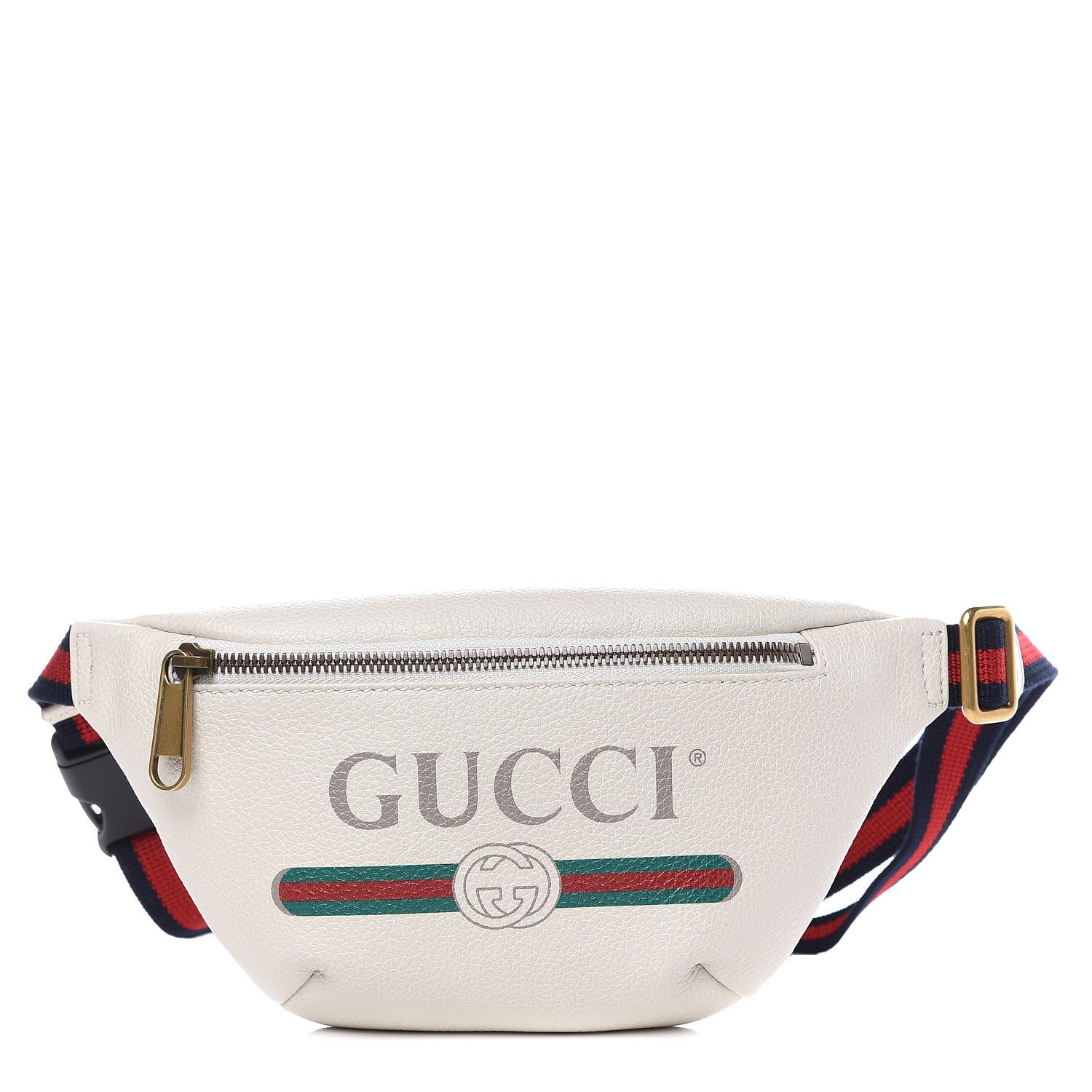 Gucci Grained Calfskin Small Logo Belt Bag White 1 of 7