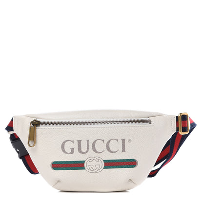 Gucci Grained Calfskin Small Logo Belt Bag White 1 of 7